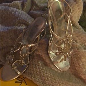 Silver bling dress sandals!